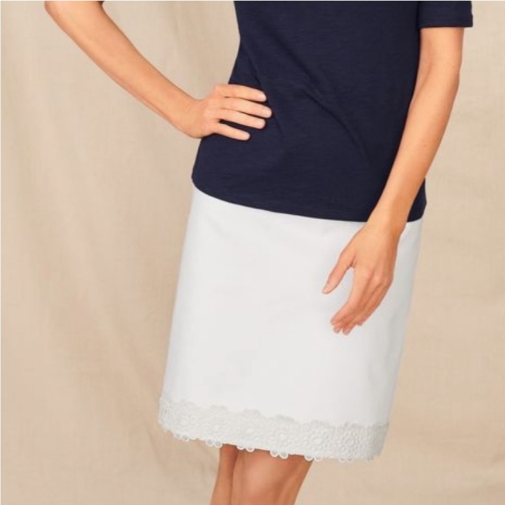 Talbots White Canvas Skirt